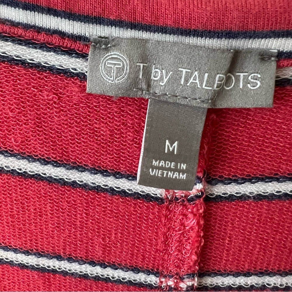 🌸2/$20 T by Talbots Women's Patch Pocket Stripe Dress- Scoop-Neck Size M - Picture 6 of 9